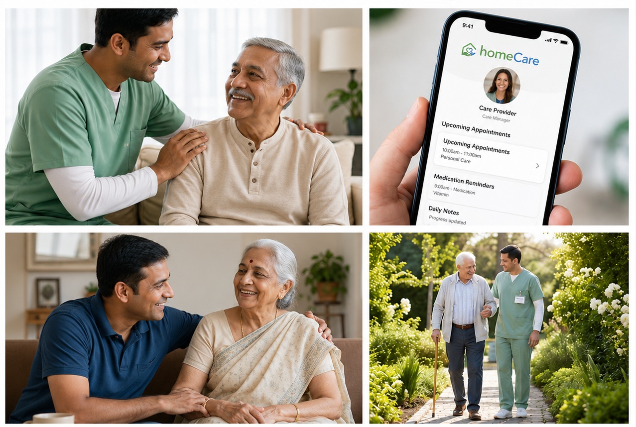Indian household inviting siblings, carers, and providers into one trusted care rhythm
